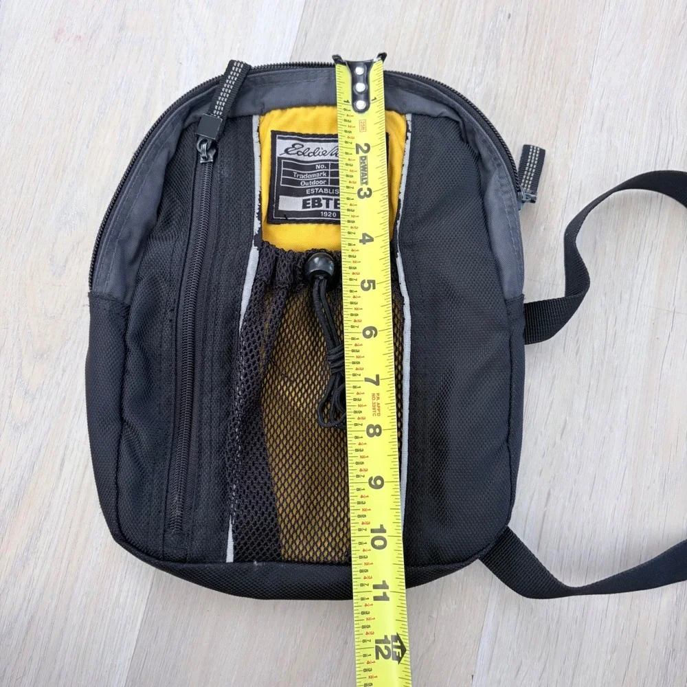 90s Eddie Bauer EBTEK EB1920 Crossbody Bag Blk Yellow Outdoor Gear Messenger Bag